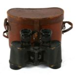 A pair of WWII Kershaw's military binoculars, cased.