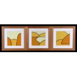 Stan Rosenthal (1933-2012) - three abstract studies titled 'Island', 'Inlet' and 'Shoreline', each