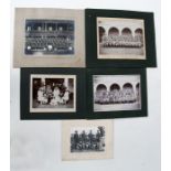 Five early 20th century large format military photographs mounted on card to include the 16th