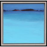 Mike Hindle (modern British) - Teal Green Water - signed lower right, oil on canvas, framed, 61 by