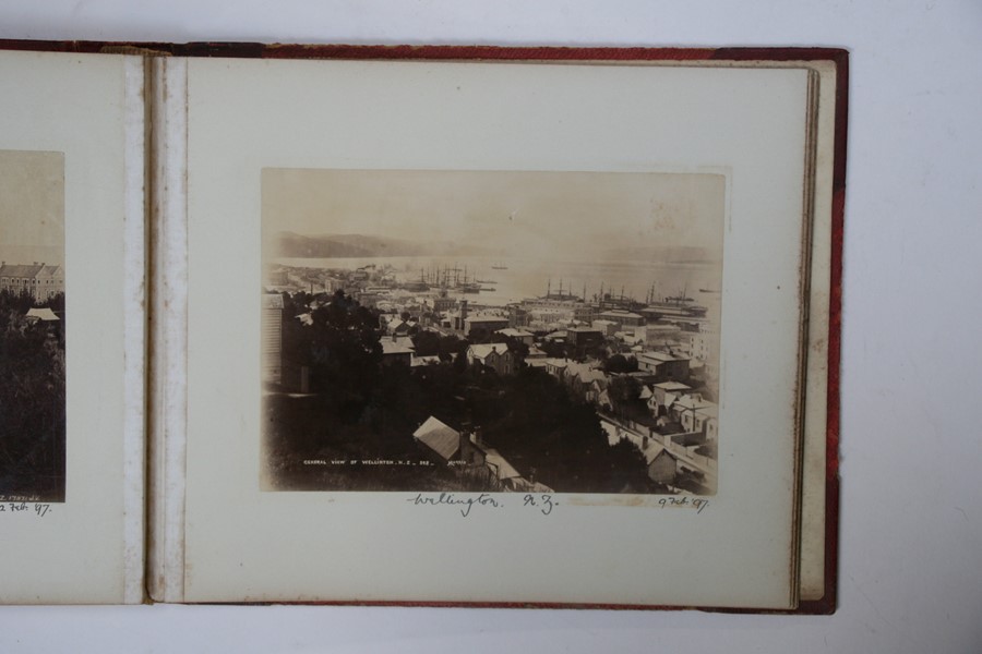 A Victorian photograph album containing photographs covering an Australian and New Zealand tour - Image 24 of 33