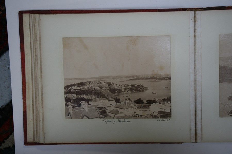 A Victorian photograph album containing photographs covering an Australian and New Zealand tour - Image 16 of 33