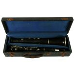 A Hawkes & Son clarinet, numbered '139', cased.