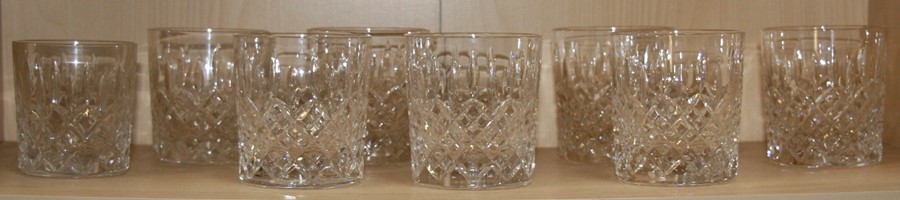 A large quantity of cut glass to include wine glasses, whiskey tumblers and a decanter. - Image 2 of 4