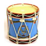 A military ice bucket in the form of a Regimental Drum to 655 Squadron Army Air Corps. 16.5cms (6.