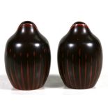 A pair of Collin Melbourne Design Beswick vases, model no. 1399, 14cms (5.5ins) high.Condition