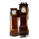 A 19th century mahogany cased eight-day longcase clock, the arched painted dial with Roman numerals;