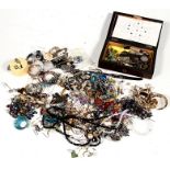 A quantity of costume jewellery, to include necklaces and earrings.
