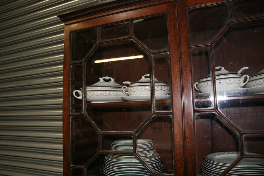 A 19th century mahogany secretaire bookcase, the astragal glazed doors enclosing a shelved interior, - Image 2 of 24