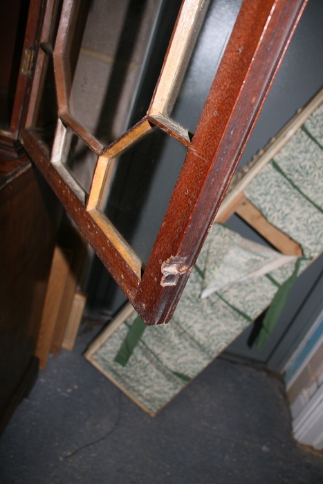 A 19th century mahogany secretaire bookcase, the astragal glazed doors enclosing a shelved interior, - Image 18 of 24