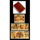 An early / mid 20th century Japanese concertina action book depicting erotic scenes.