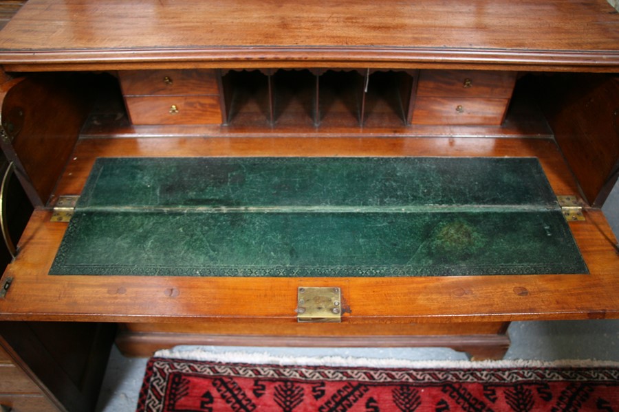 A 19th century mahogany secretaire bookcase, the astragal glazed doors enclosing a shelved interior, - Image 22 of 24