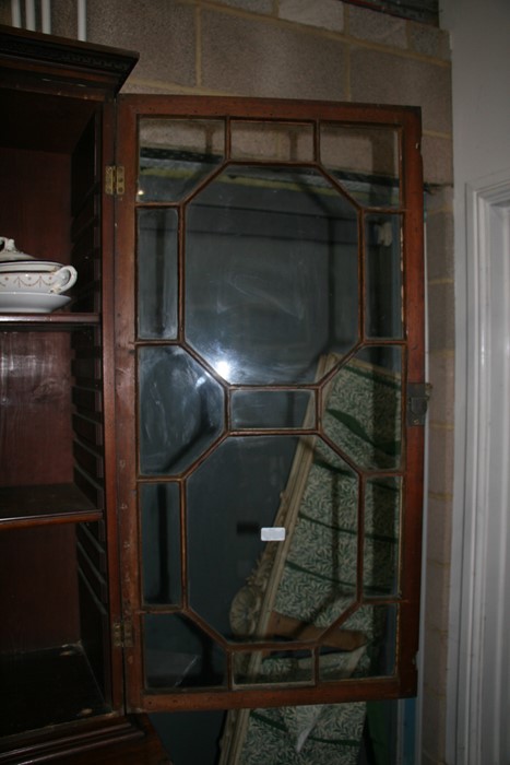 A 19th century mahogany secretaire bookcase, the astragal glazed doors enclosing a shelved interior, - Image 14 of 24