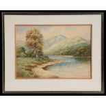 W A Winder - River Scene - signed & dated 1948 lower right, watercolour, framed & glazed, 35 by
