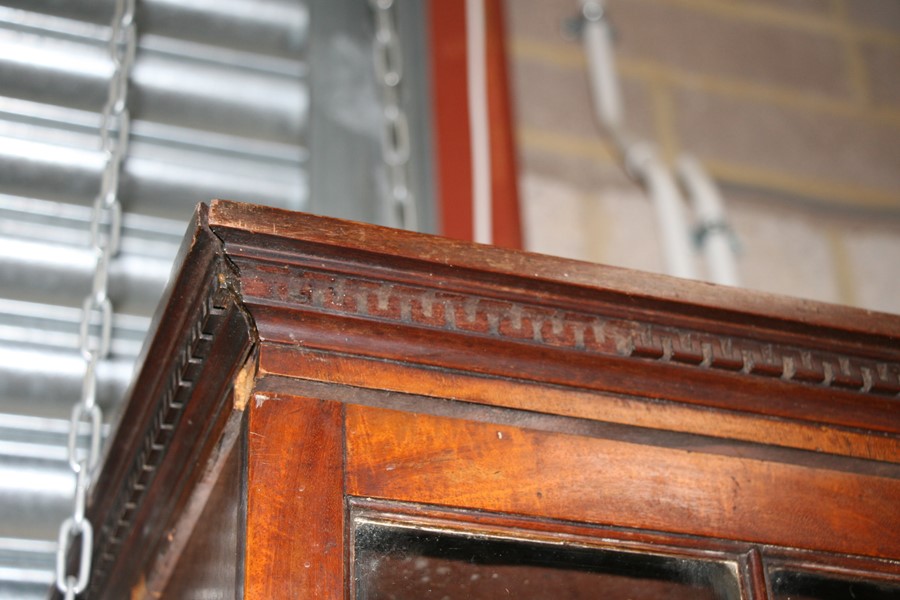 A 19th century mahogany secretaire bookcase, the astragal glazed doors enclosing a shelved interior, - Image 8 of 24