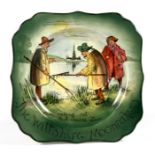 A Royal Doulton 'The Wiltshire Moonraker's' square form plate, 20cms (8ins) wide.