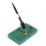 A Royal Doulton faux shagreen Parker pen stand, 15cms (6ins) wide.