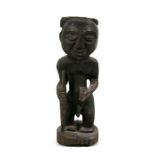 Tribal / African Art - an early 20th century Hemba Belgian Congo figure, 30cms (11.25ins) high.