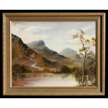 H Knight - Highland Loch Scene - signed & dated '81 lower left, oil on board, framed, 45 by 35cms (