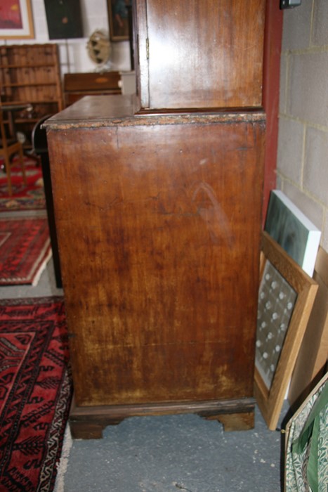 A 19th century mahogany secretaire bookcase, the astragal glazed doors enclosing a shelved interior, - Image 13 of 24