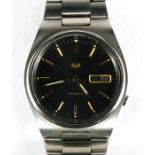 A gentleman's Seiko Automatic wristwatch with day and date aperture.