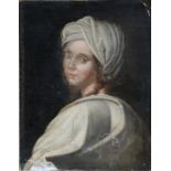 After Guido Reni - Portrait of Beatrice Cenci - oil on board, unframed, 37 by 48cms (14.5 by 18.