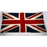 A huge original 20th century cloth Union Jack flag. 127cms (50ins) by 254cms (100ins)