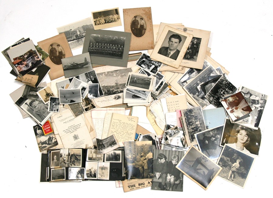 A quantity of early to mid 20th century photographs and ephemera, to include some military.