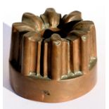 A Victorian Benham & Froud copper jelly mould, 15cms (6ins) diameter.Condition Report Marked in