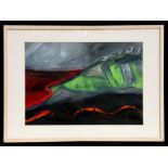 Patricia Lomax (British b1940) - Long Road - acrylic, framed & glazed, 60 by 42cms (23.75 by 16.