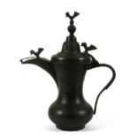 A Turkish / Islamic copper dallah coffee pot, 20cms (8ins) high.