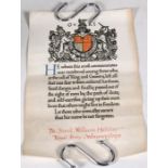 A WW1 Memorial Plaque document named to Private Frank William Helliker of the Royal Army Ordnance