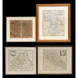 William Kip (fl. 1585-1618) after Christopher Saxton (c.1540-1610)- a hand coloured map of