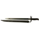 A Japanese 1897 Arisaka bayonet & scabbard, 52cms (20.5ins) long.