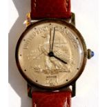 A gentleman's Royce Swiss American coin watch.