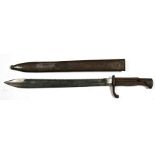 A WWI German Erfurt saw back Pioneer bayonet, 52cms (20.5ins) long.