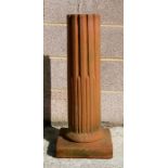 A terracotta garden column, 77cms (30.25ins) high.