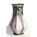 Ernst Walhiss (1837-1900) a Vienna Secessionist vase, 29cms (11.5ins) high.