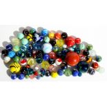 A quantity of vintage marbles.