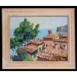 Hugh Knollys (British 1918-2006) - Luc Alcari, Majorca - signed lower right, oil on board, framed,