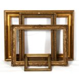 Four gilt picture frames, the largest 114 by 83cms (44.8 by 32.6) overall (4).