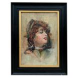 Early 20th century Scottish school - Portrait of a Young Lady - oil on canvas, framed, 22 by