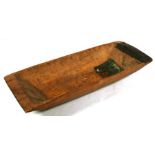 A 19th Century dough trough of typical rectangular form. 94cm (37ins) wide