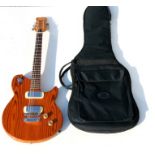 A Framus Nashville six-string electric guitar and soft case.