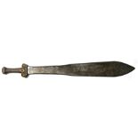 A brass handled sword, the steel blade marked 'Toledo, Spain', 75cms (29.5ins) long.