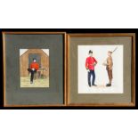Alexandra Baker - military watercolour depicting a Major in the 39th Dorsetshire Regiment,
