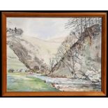 Lesley Thomas Channing (British 1916-2010) - River Landscape - signed lower right, watercolour,