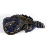 A Chinese Lapis lazuli group depicting rats on a gourd. 14cm (5.5ins) high