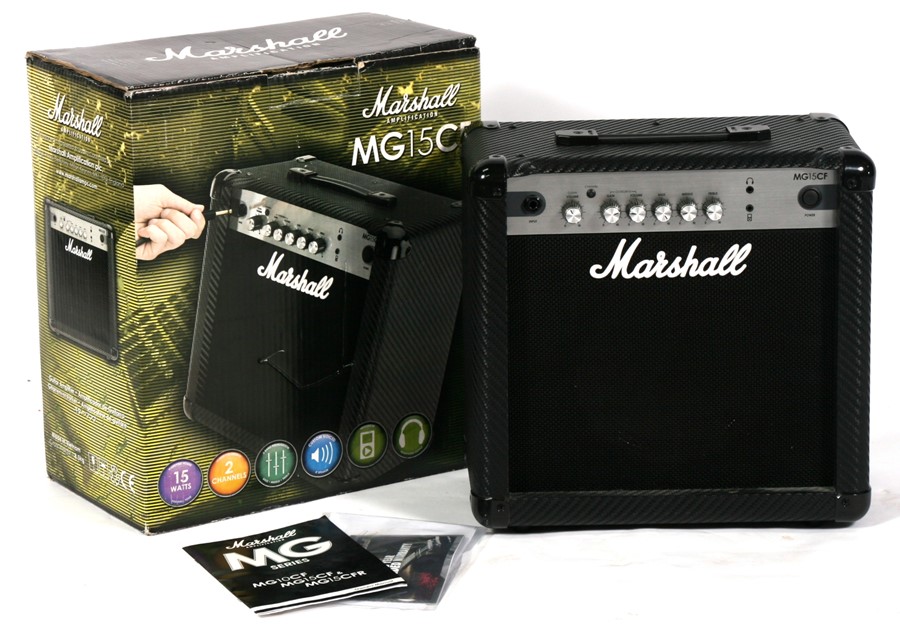 A Marshall MG Series amplifier, MG15CF (pat tested).