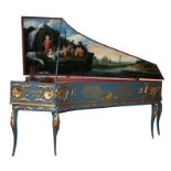 An 18th century style single manual harpsichord replica based on Joannes Dulcken (Atwerpen) model in